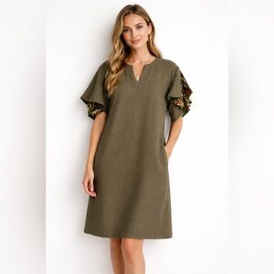 Uncle Frank Dress Pockets Goblincore Forest Fairy Folk Artisan Boho Size Small